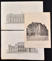 1879 A Bécsi Tőzsde épületének és Hotel Metropolnak A Tervrajzai 3 Db Nagyméretű Fénnyomat 44x30 Cm-ig / Plans Of The Vi - Sin Clasificación