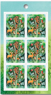 2020 Canada Community Foundation Semi-postal Animal, Bird, Tree - Deer, Bunny, Bear, Cardinal Left Pane From Booklet MNH - Pagine Del Libretto