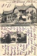 T2 1903 Tarcsa, Tarcsafürdő, Bad Tatzmannsdorf; Gyógyudvar, Karolina Villa. Frankl és Ledofszky Utóda Kiadása / Spa, Bat - Sin Clasificación
