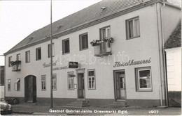 T2 1963 Vámosderecske, Sopronderecske, Derecske, Drassmarkt, Draßmarkt; Gasthof Gabriel Janits, Fleischhauerei / Vendégl - Sin Clasificación