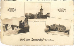 T4 Zemenye, Zemenye-Selegd, Zemendorf-Stöttera; Hauptstrasse, Pfarrkirche, "Wagrandl" Mühle / Fő Utca, Templom, Malom /  - Sin Clasificación