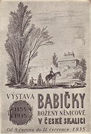 T2/T3 1935 Ceská Skalice, Vystava Babicky Bozeny Nemcové 1855-1935 / Exhibition Advertising Card S: Petr Dillinger + So. - Sin Clasificación