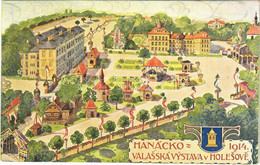 ** T2 1914 Holesov, Holleschau; Hanácko Valasská Vystava V Holesové / Wallachian Exhibition Advertising Art Postcard, Co - Sin Clasificación