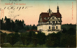 T2 1905 Karlovy Vary, Karlsbad; Café Jägerhaus / Café. Brück & Sohn. Handkolorirte Künstlerkarte - Sin Clasificación