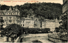 T2 1913 Karlovy Vary, Karlsbad; Grand Hotel Pupp Und Alte Wiese / Hotel, Street View. Brück & Sohn - Sin Clasificación