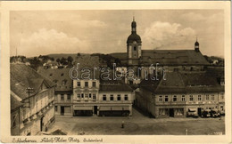 T2/T3 1943 Sluknov, Schluckenau; Adolf Hitler Platz, Conditorei Wien, Cafe Mildner / Square, Restaurant And Café, Shop O - Sin Clasificación