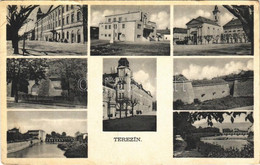 * T3 Terezín, Theresienstadt; Multi-view Postcard With Castle, Sokol Building, Bridge (EK) - Sin Clasificación