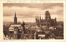 T2/T3 1934 Gdansk, Danzig; Rathaus Sternwarte U. St. Marien / Town Hall, Church (EK) - Sin Clasificación