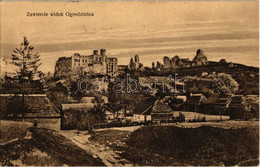 T2/T3 Ogrodzieniec, Zawiercie Widok / Ogrodzieniec Castle Ruins + 1917 K.u.K. Etappenpostamt Dabrowa In Polen (EK) - Sin Clasificación