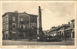 * T3 Chernivtsi, Czernowitz, Cernauti, Csernyivci; Str. Regina Maria Cu Monumentul Ostasesc / Street View, Military Monu - Sin Clasificación