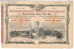 Budapest 1888. "Magyarországi Jószív-Egyesület" Sorsjegykölcsön 2Ft-ról, Szárazpecséttel, Bélyegzéssel T:III - Sin Clasificación