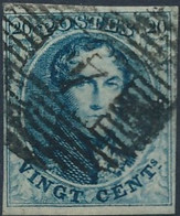 [O SUP] N° 7b, 20c Bleu Verdâtre. TB Margé - 1851-1857 Medaillons (6/8)