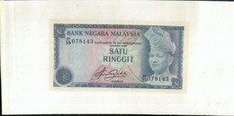 Banque De Malaaisie  Billet 1 Dollar * Satu Ringgit 1976  TTB  Sept 2020  Clas Noir 19 - Malaysie