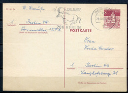 Germany,Berlin 1969 Ganzsache/Card Mi.Nr.P70 Mit MWST"Berlin 11-125 Jahre ZOO Berlin "1Beleg - Cartoline - Usati