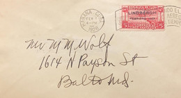 A) 1928, CUBA, AIRMAIL, LINDBERGH COMMEMORATION, NOT ISSUED STAMP OVERPRINTED, HAVANA - Lettres & Documents