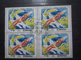 VEND BEAUX TIMBRES DE FRANCE N° 2168 EN BLOC DE 4 , OBLITERATION " PARIS - RUE DE SEVRES " !!! - Other & Unclassified