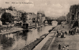 Metz * Blick Nach Der St Georgsbrücke * Bateau Lavoir - Metz