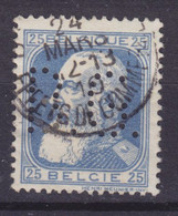 Belgium Perfin Perforé Lochung 'B.G.' Mi. 73, 25c. Leopold II. Stamp 1910 Cancel (2 Scans) - 1909-34