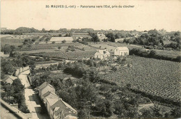 Mauves * Panorama Vers L'est Pris Du Clocher * Route - Mauves-sur-Loire