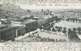 9207 "SALUTI DA PALERMO-PANORAMA DALL'OSSERVATORIO " - CARTOLINA POSTALE ORIGINALE SPEDITA 1904 - Souvenir De...
