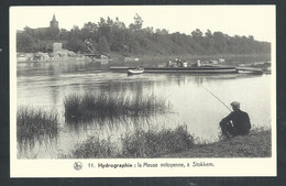 +++ CPA - Hydrographie - La Meuse Mitoyenne à STOKKEM - Pêcheur - Nels  // - Dilsen-Stokkem