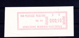 Atm  Frama Vending Emergency Label Distributeur China Hongkong  Hong Kong  Mint Mnh Postfrisch  Please Look Scan - Distribuidores