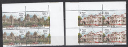 INDIA, 2013, FIRST DAY CANCELLATION, Heritage Buildings, Mumbai GPO & Agra HPO, Block Of 4 - Gebruikt