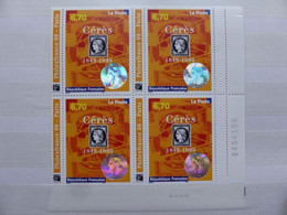 France.bloc De 4 Numéroté Du N° 3258 Ceres N**. - Unused Stamps