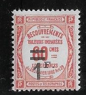 France Taxe N°53 - Neuf * Avec Charnière - TB - 1859-1959 Postfris