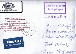 ! 28.8.2020 Germany Cover To Papua Neuguinea Interruption Of Postal Service Corona COVID-19, Antwortschein, Reply Coupon - Papúa Nueva Guinea