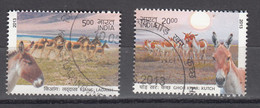 INDIA, 2013, FIRST DAY CANCELLATION,  Wild Ass Of Ladakh And Kutch, Set Of 2, - Oblitérés