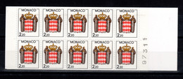 Monaco - Carnet YV 1 N** Armoiries Cote 11,50 Euros - Booklets