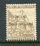 British Bechuanaland 1885-87 Cape Of Good Hope Overprints - 2d Pale Bistre HM (SG 6) - 1885-1895 Colonia Britannica