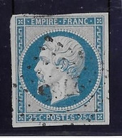 France N°15 - Signé Calves - Infime Pelurage En Marge Sinon TB - 1853-1860 Napoléon III.