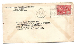 Can101/ KANADA - Royal Vist 1937 Mit Fahnenstempel - Lettres & Documents
