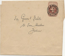 GRANDE - BRETAGNE - BANDE JOURNAL ENTIER POSTAL CAD GLASCOW 1886 - Postmark Collection