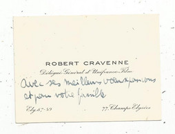Carte De Visite ,ROBERT CRAVENNES , UNIFRANCE FILM ,77 Champs Elysées , Paris , Cinéma - Visitekaartjes