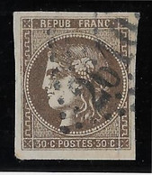 France N°47 - Fente En Angle Consolidée Sinon TB - 1870 Ausgabe Bordeaux