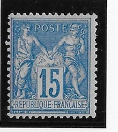 France N°90 - Neuf * Avec Charnière - TB - 1876-1898 Sage (Type II)