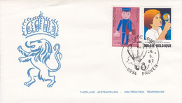 Enveloppe FDC Echophil Oblitération Temporaire 2021 1511 Proven Ballon Mongolfière - 1981-1990