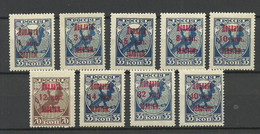 RUSSLAND RUSSIA 1924/25 Postage Due Portomarken Michel 1 - 9 A MNH - Impuestos