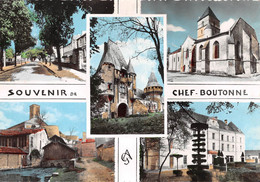 Souvenir De CHEF-BOUTONNE - Avenue De Javarzay - Eglise - Hôtel De Ville - Château - Chef Boutonne