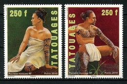 POLYNESIE 2010 N° 902/903 ** Neufs MNH  Superbes Tatouages Femme Et Homme Tatoués Art Culture - Unused Stamps