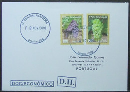 Brasil - Cover To Portugal 2010 Wine Fruits Grapes - Wines & Alcohols