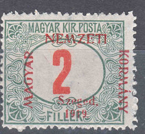 Hungary Szegedin Szeged 1919 Porto Mi#1 Mint Hinged - Szeged