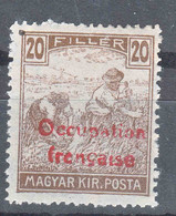 France Occupation Hungary Arad 1919 Yvert#10 Mint Hinged - Nuevos