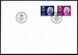 SWEDEN 1973 Death Of King Gustav VI Adolf FDC.  Michel 826-27 - FDC