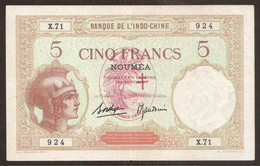 New Hebrides. 5 Francs (1941). Pick 4. - Andere - Oceanië