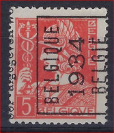 KANTDRUK  TYPO Voorafgestempeld Nr. 278 E Positie A BELGIQUE 1934 BELGIE  ;  staat Zie Scan ! - Sobreimpresos 1932-36 (Ceres Y Mercurio)