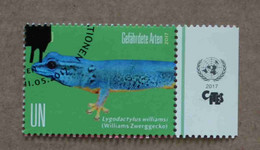 Vi17-01 : Nations-Unies (Vienne) / Protection De La Nature - Gecko Nain Turquoise - Gebruikt